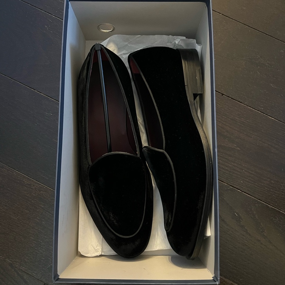 Suitsupply Black Velvet Loafers